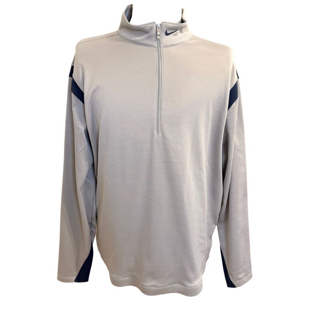 Nike Golf Therma-FIT 1/2 Zip Pullover Gray/Blue Sz. XL c